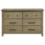 Hazlewood Vineyard Oak 6-drawer Bedroom Dresser Cabinet by Coaster at Eve Furniture