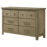 Hazlewood Vineyard Oak 6-drawer Bedroom Dresser Cabinet by Coaster at Eve Furniture