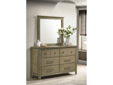 Hazlewood Vineyard Oak 6-drawer Bedroom Dresser with Mirror by Coaster at Eve Furniture