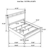 Hazlewood Vineyard Oak 61-inch Eastern King Panel Bed by Coaster at Eve Furniture