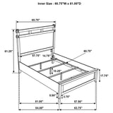 Hazlewood Vineyard Oak 61-inch Queen Panel Bed by Coaster at Eve Furniture