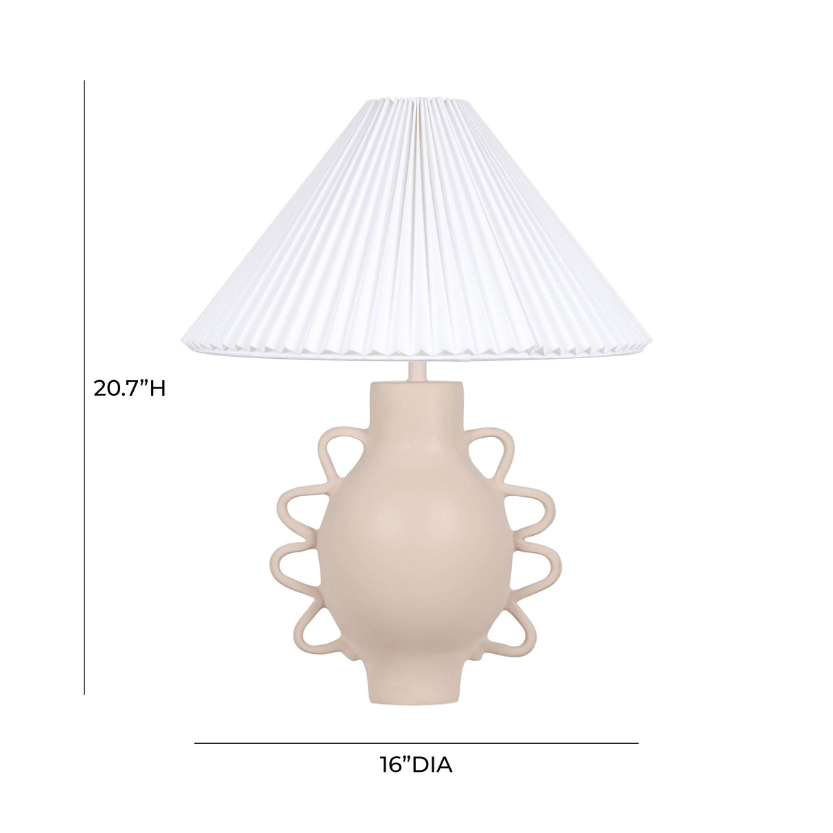 Hazza Pleated Table Lamp by TOV Furniture at Eve Furniture