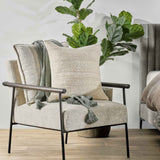 HC Halter Ivory 22x22 Throw Pillow by Classic Home at Eve Furniture
