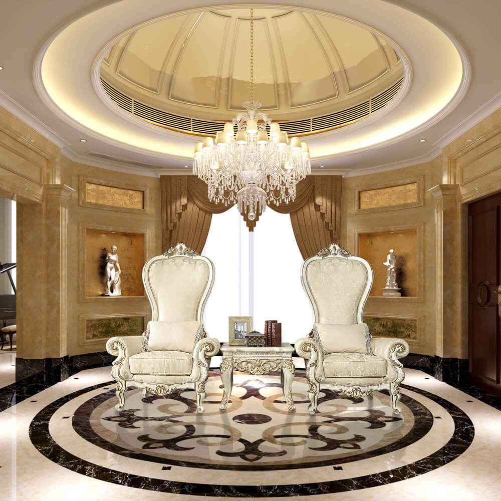 HD-02 Ivory/Gold Highlight Chair by Homey Design at Eve Furniture