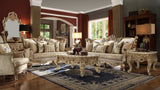 HD-04 Marbled Champagne Silver 3-Piece Living Room Set