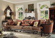 Homey Design HD-111 Dark Red Mahogany Sectional Sofa by Homey Design at Eve Furniture