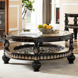 HD-1208 Black Enamel 3-Piece Coffee Table Set by Homey Design at Eve Furniture