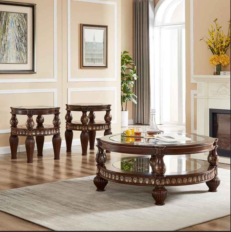HD-1521 Victoria Mohagany Coffee Table by Homey Design at Eve Furniture