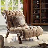 HD-1631 Dark Red Mahogany/Antique Gold Details 3-Piece Living Room Set