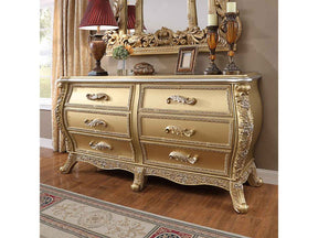 HD-1801 Bright Gold Dresser by Homey Design at Eve Furniture