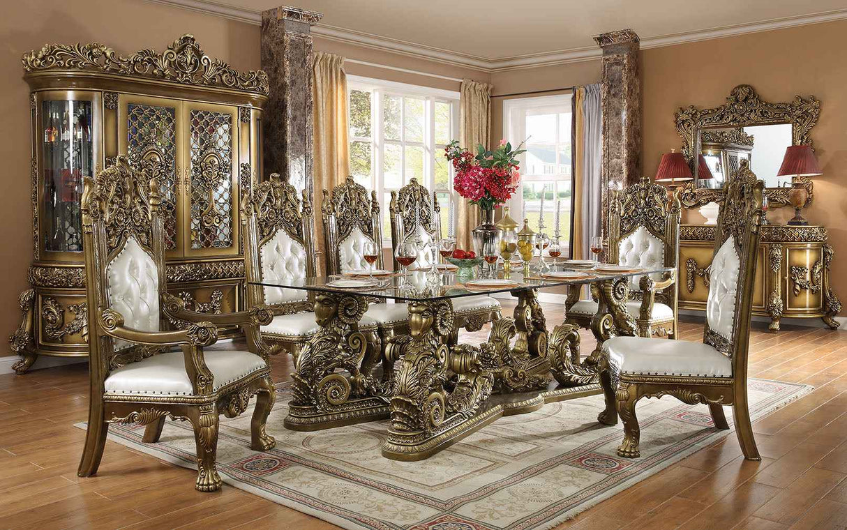 HD-1802 Bronze Rectangle Dining Table by Homey Design at Eve Furniture