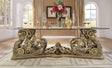 HD-1802 Bronze Rectangle Dining Table by Homey Design at Eve Furniture