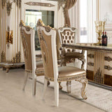 HD-1881 Ivory/Bronzed Copper 7-Piece Dining Set by Homey Design at Eve Furniture