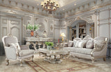 HD-2662 Metallic Silver 3-Piece Living Room Set