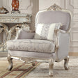 HD-2662 Metallic Silver Chair by Homey Design at Eve Furniture