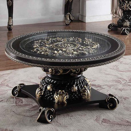 HD-328B Black Enamel 3-Piece Coffee Table Set by Homey Design at Eve Furniture