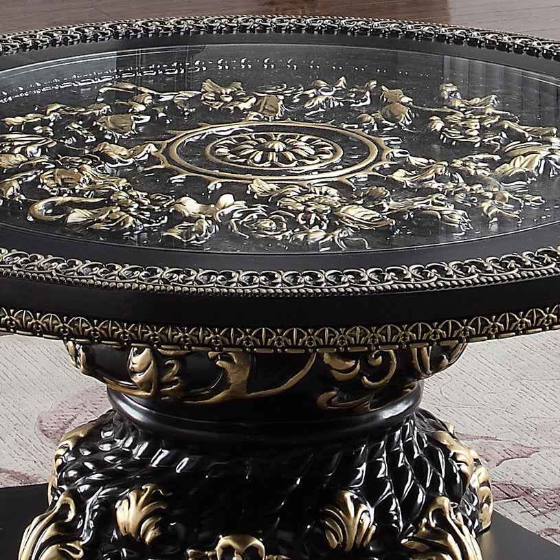 HD-328B Black Enamel 3-Piece Coffee Table Set by Homey Design at Eve Furniture
