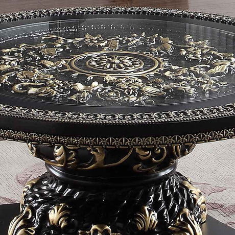 HD-328B Black Enamel 3-Piece Coffee Table Set by Homey Design at Eve Furniture