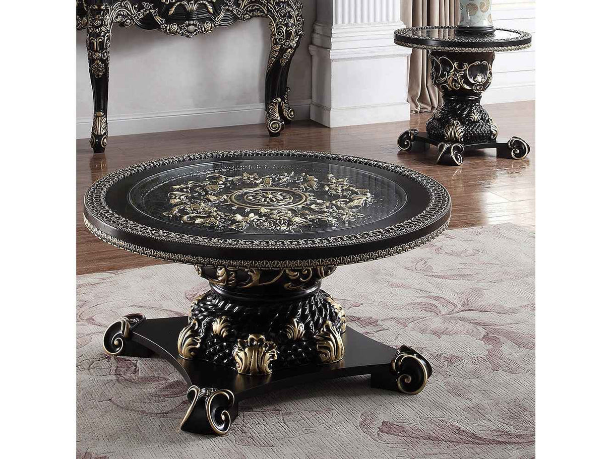 HD-328B Black Enamel 3-Piece Coffee Table Set by Homey Design at Eve Furniture