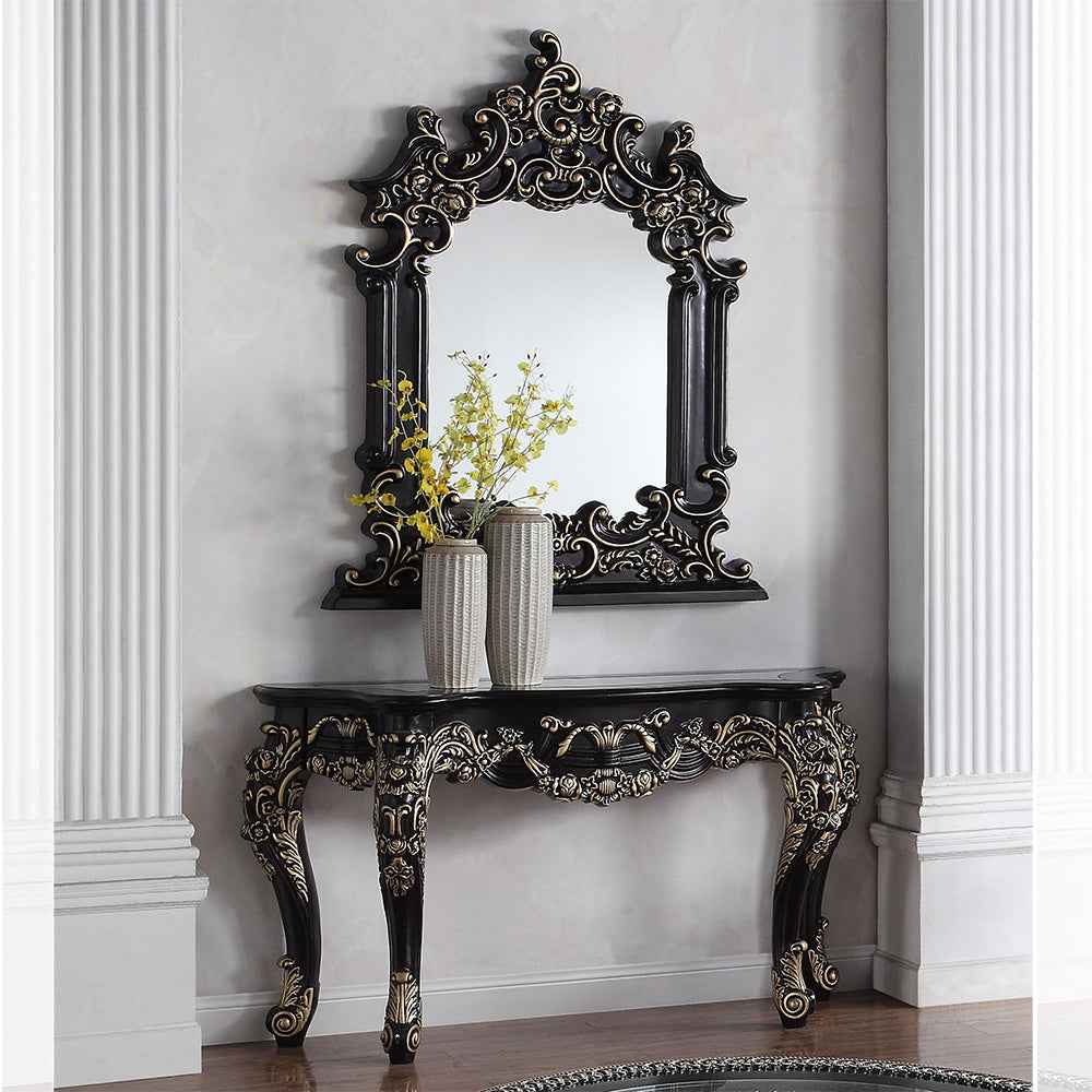 HD-328B Black Enamel Console Table by Homey Design at Eve Furniture