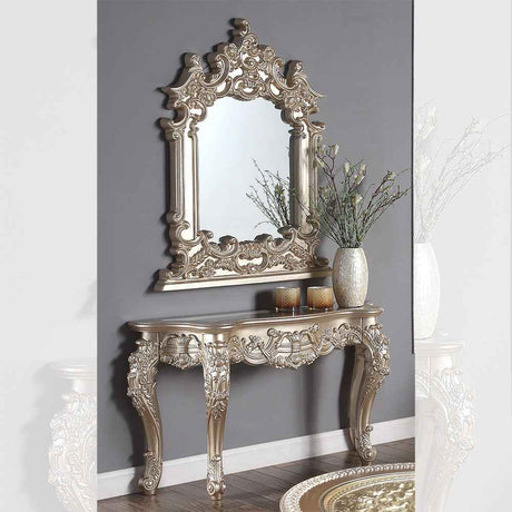 HD-328C Champagne Console Table by Homey Design at Eve Furniture