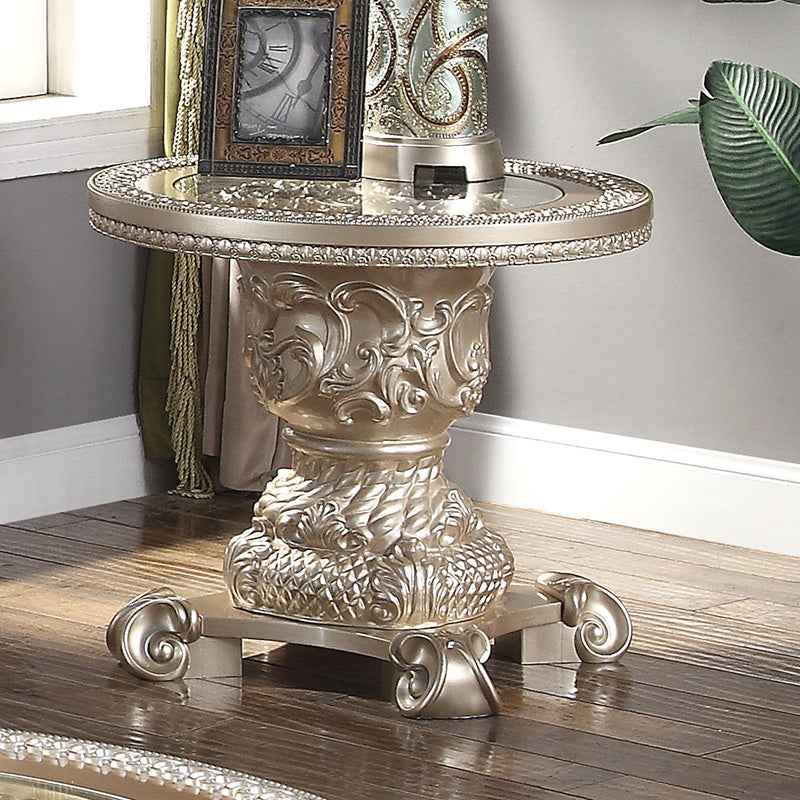 HD-328C Champagne Gold 3-Piece Coffee Table Set by Homey Design at Eve Furniture