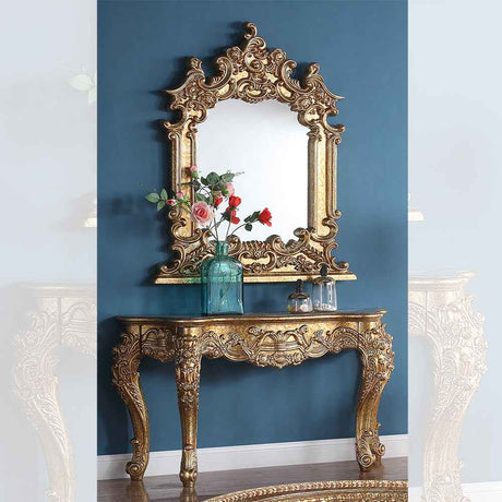 HD-328G Metallic Gold Console Table by Homey Design at Eve Furniture