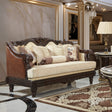 HD-386 Cherry Mahogany Loveseat by Homey Design at Eve Furniture