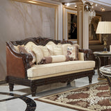 HD-386 Cherry Mahogany Loveseat by Homey Design at Eve Furniture