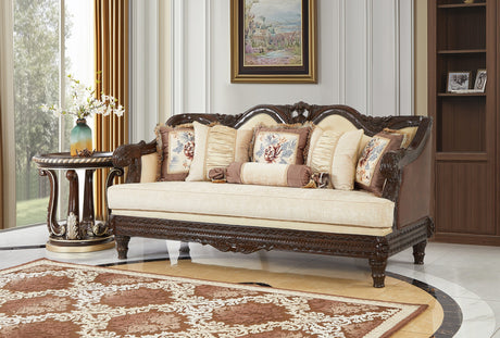 HD-386 Cherry Mahogany Sofa by Homey Design at Eve Furniture