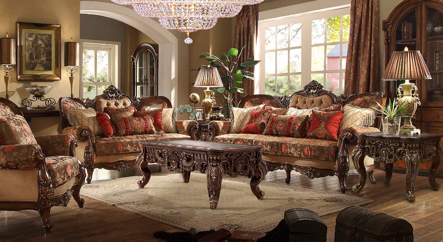 HD-39 Dark Cherry Oak 3-Piece Living Room Set