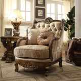 HD-506 Metallic Antique Gold/Perfect Brown 3-Piece Living Room Set