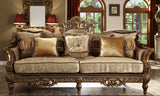 HD-610 Metallic Antique Gold 3-Piece Living Room Set