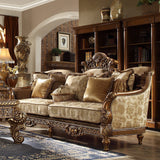 HD-610 Metallic Antique Gold 3-Piece Living Room Set