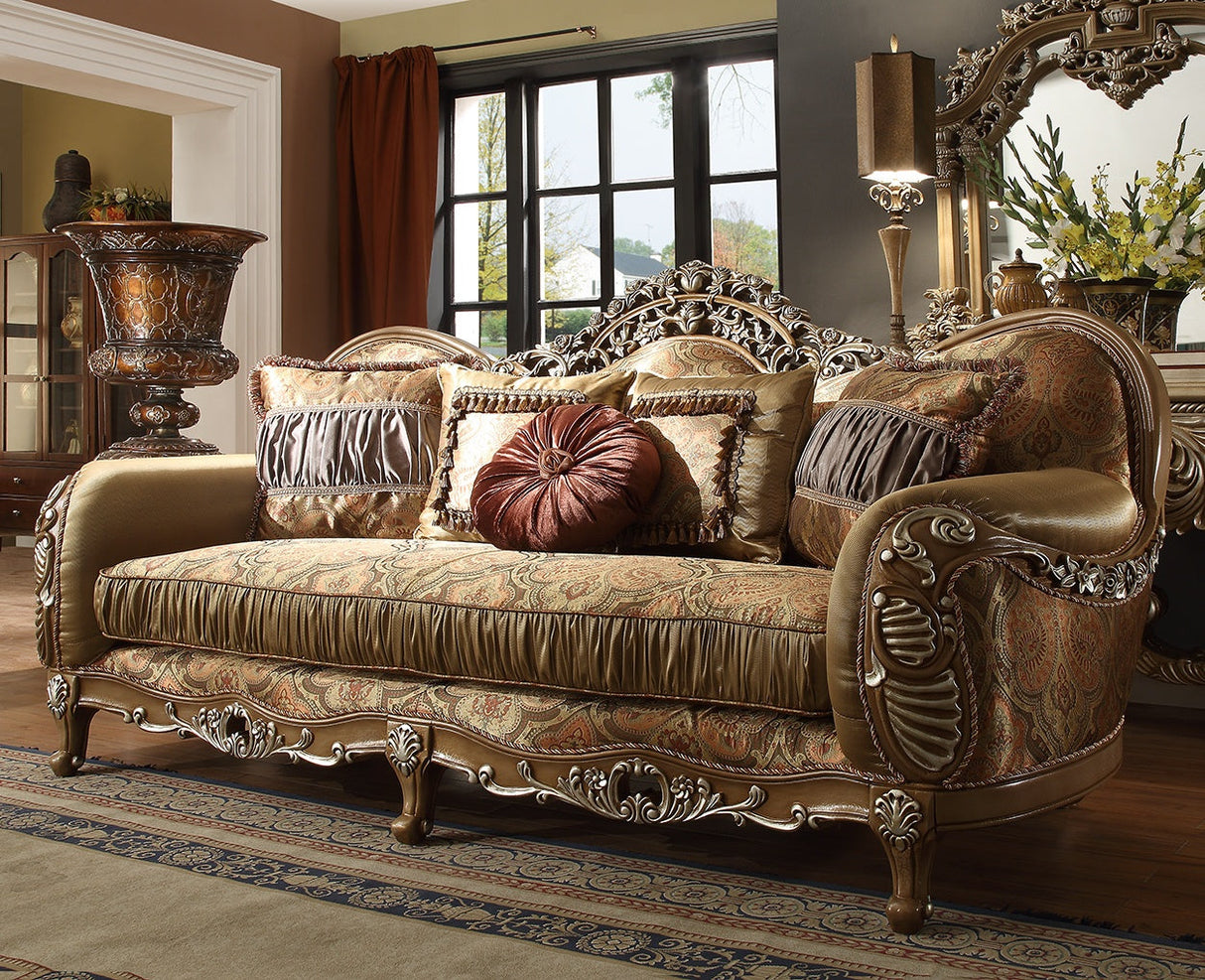 HD-622 Antique Brown 3-Piece Living Room Set