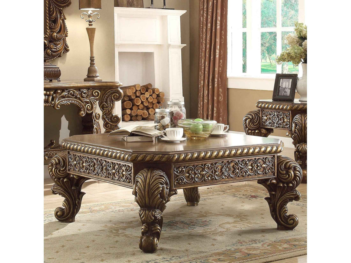 HD-8011 Antique Gold & Pefect Brown Coffee Table by Homey Design at Eve Furniture