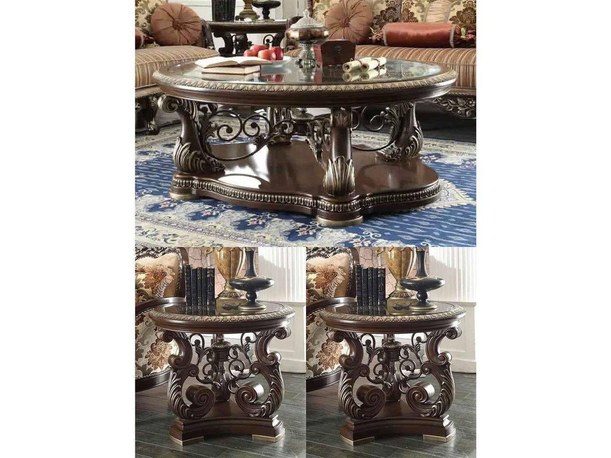 HD-8013 Brown Cherry 3-Piece Coffee Table Set by Homey Design at Eve Furniture