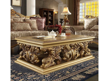 HD-8016 Bright Gold Coffee Table by Homey Design at Eve Furniture