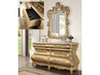 HD-8016 Bright Gold Dresser by Homey Design at Eve Furniture