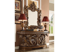 HD-8018 Antique Gold & Perfect Brown Console Table by Homey Design at Eve Furniture