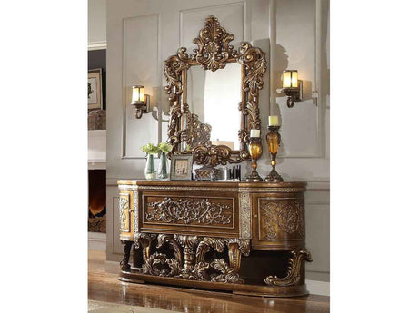 HD-8018 Antique Gold & Perfect Brown Dresser by Homey Design at Eve Furniture