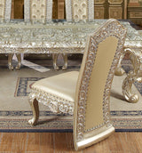 HD-8022 Champagne Gold 7-Piece Dining Room Set by Homey Design at Eve Furniture