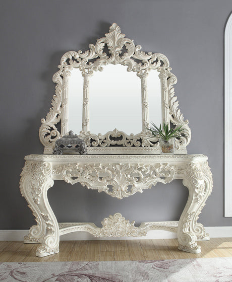 HD-8030 Plantation Cove White Console Table by Homey Design at Eve Furniture