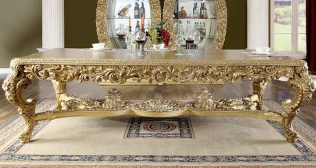 HD-8086 Metallic Gold Dining Table by Homey Design at Eve Furniture