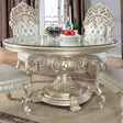 HD-8088 Metallic Silver/Gold Highlighting Round Table by Homey Design at Eve Furniture