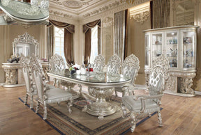 HD-8088 Metallic Silver/Gold Highlights 7-Piece Dining Room Set by Homey Design at Eve Furniture
