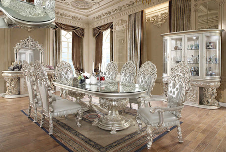 HD-8088 Metallic Silver/Gold Highlights 7-Piece Dining Room Set by Homey Design at Eve Furniture