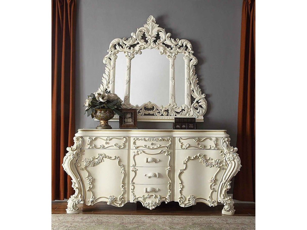 HD-8089 White Gloss Dresser by Homey Design at Eve Furniture