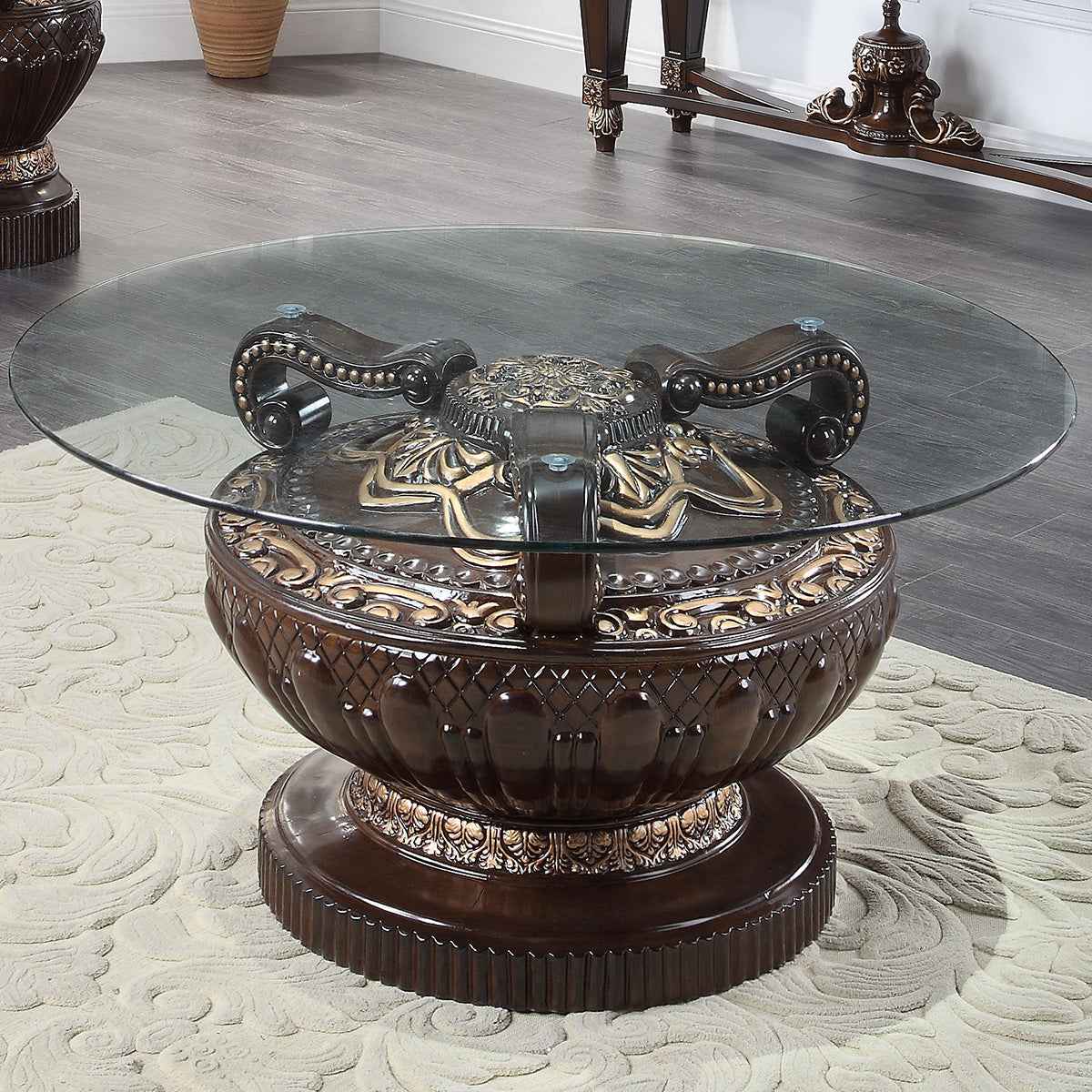 HD-8908C Cherry 3-Piece Coffee Table Set by Homey Design at Eve Furniture