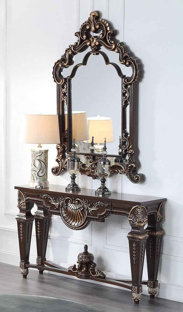 HD-8908C Cherry Console Table by Homey Design at Eve Furniture